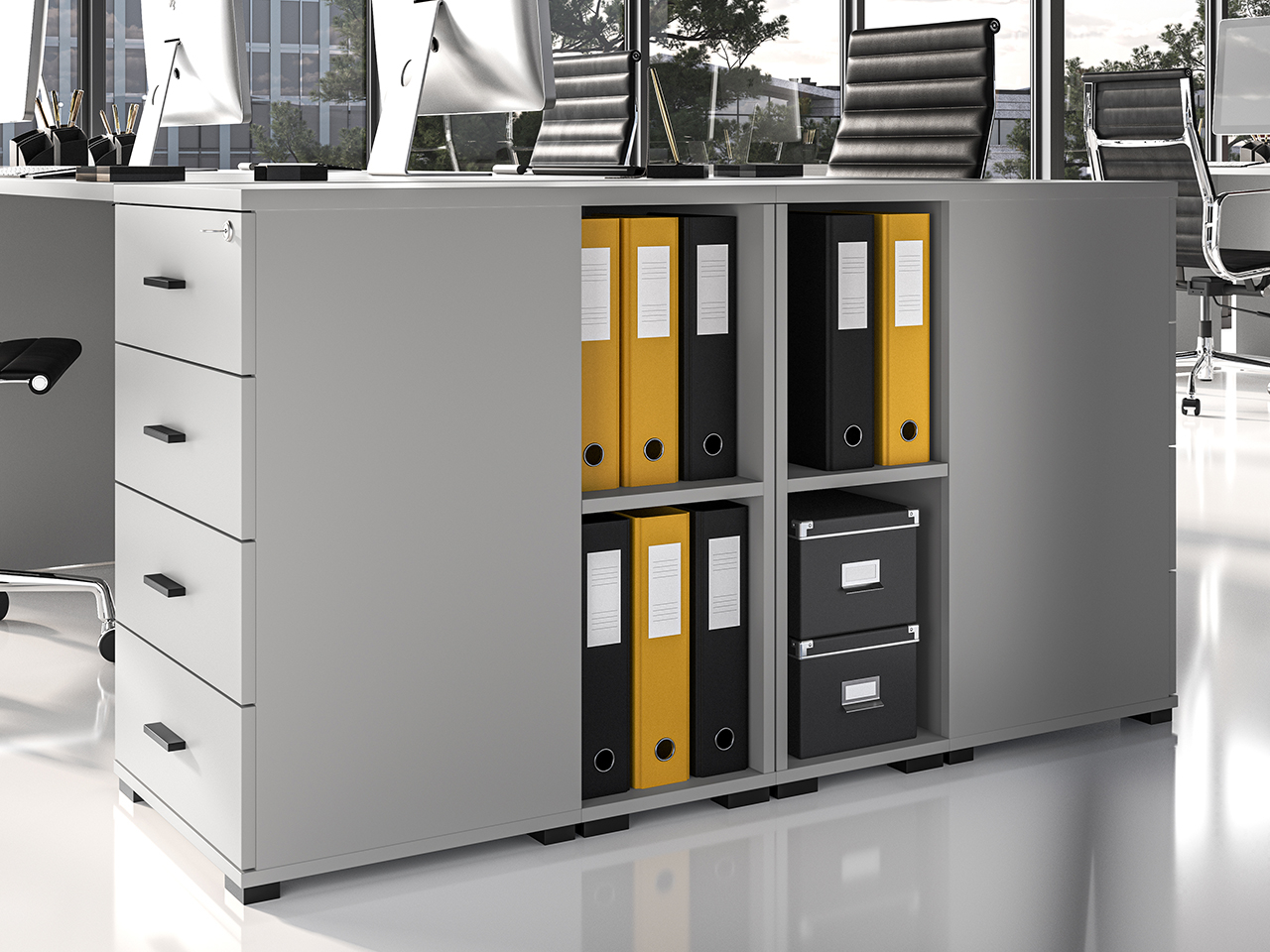 Pastatoma lentyna biurui BARDON, 27x46x74 cm