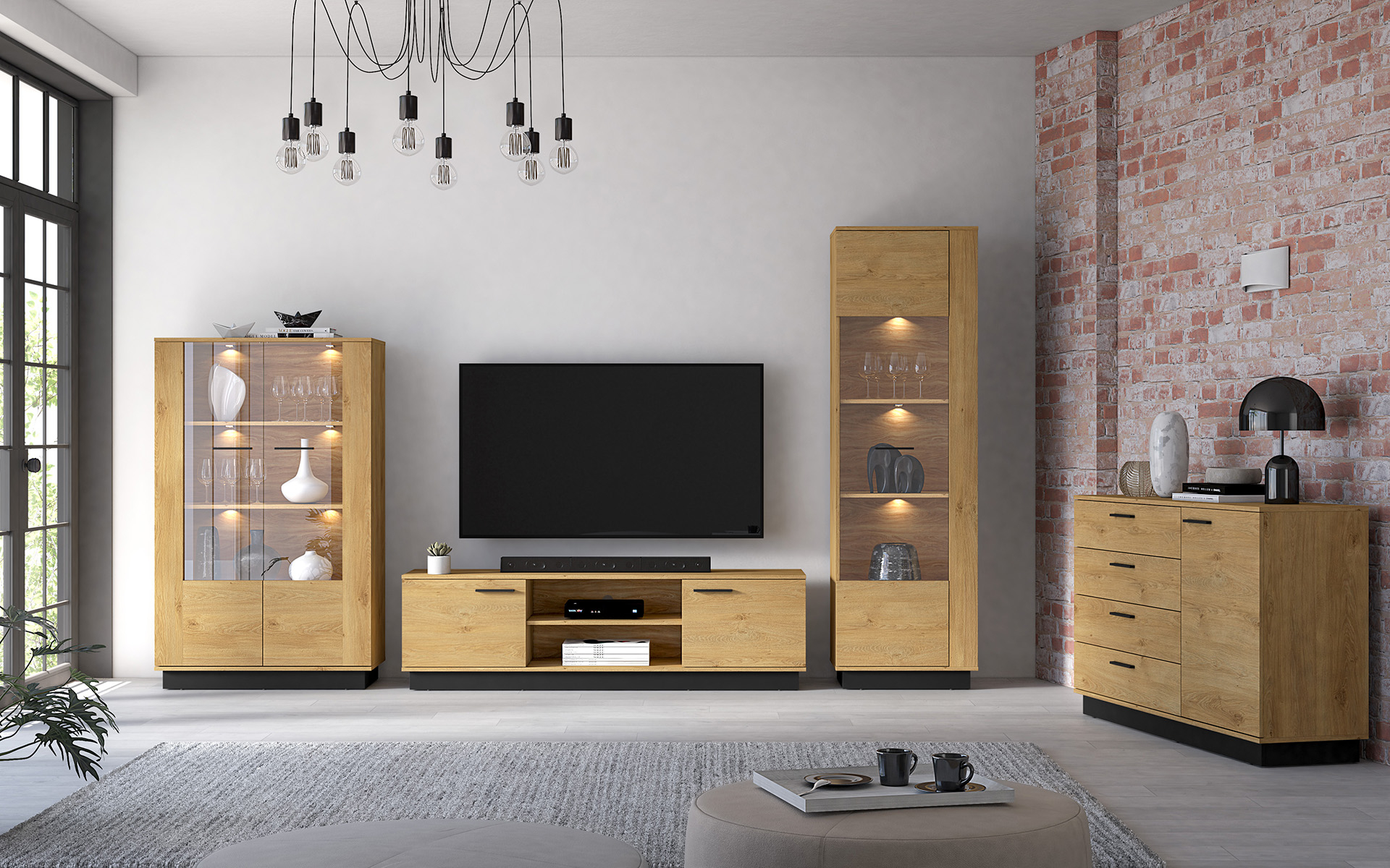 Vitrina MODESA, 60x40x196 cm