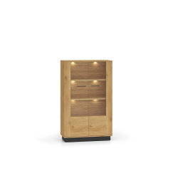 Dvidurė vitrina MODESA, 92x40x149 cm