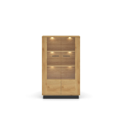 Dvidurė vitrina MODESA, 92x40x149 cm