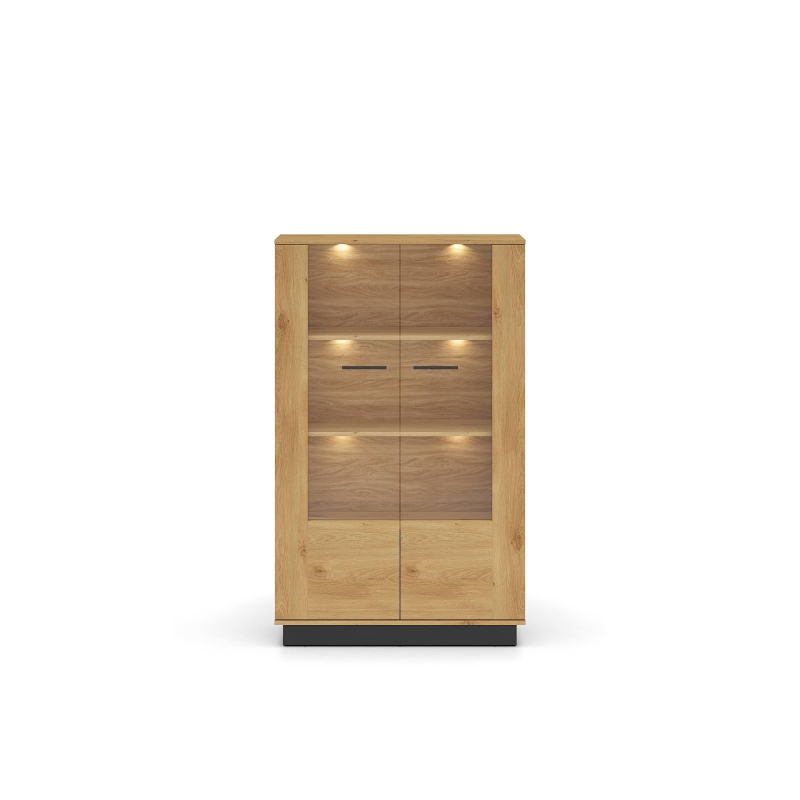 Dvidurė vitrina MODESA, 92x40x149 cm