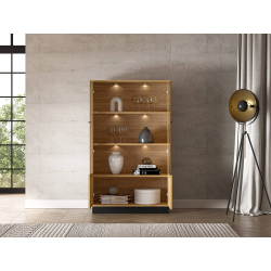 Dvidurė vitrina MODESA, 92x40x149 cm