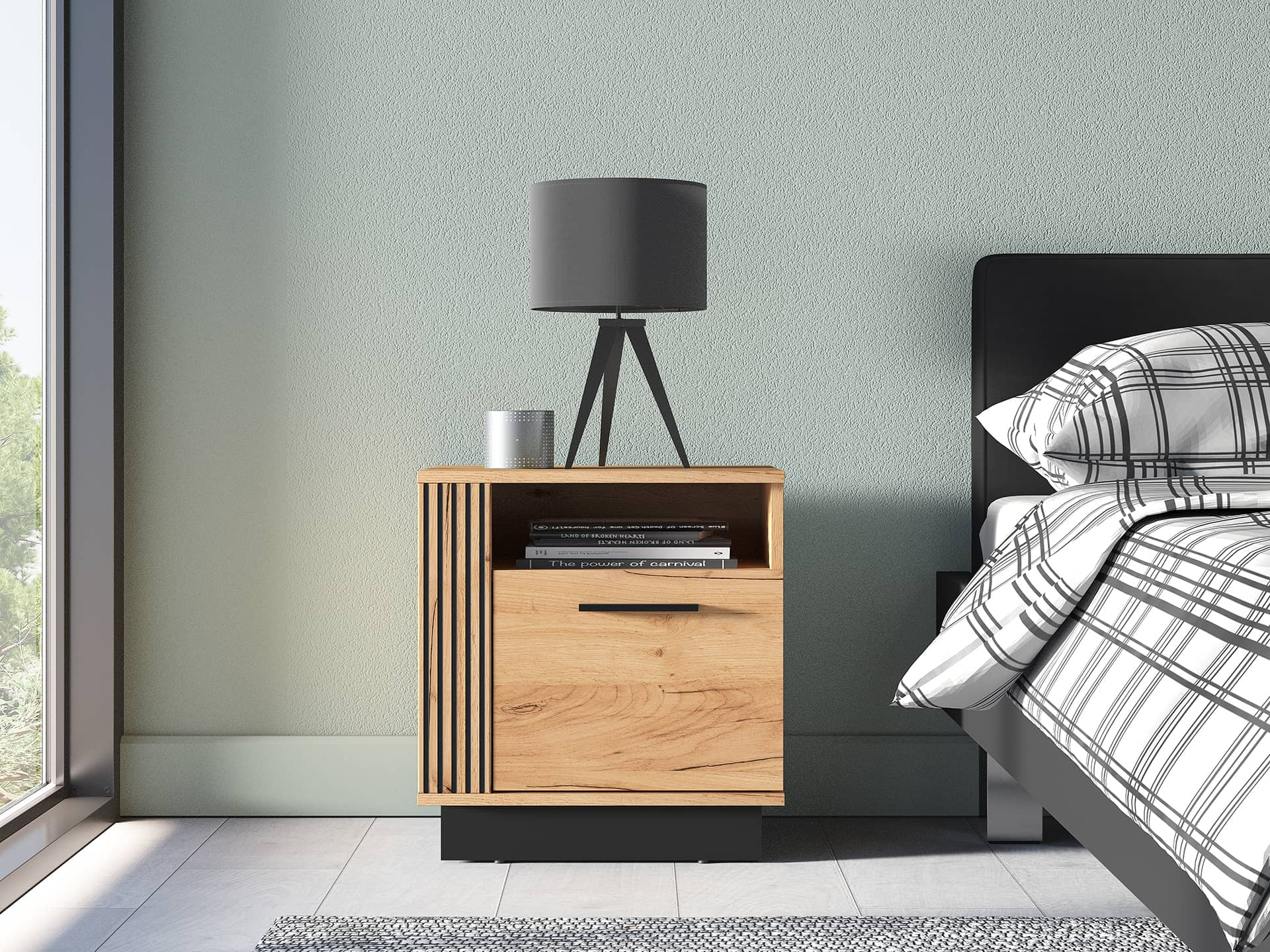 Naktinis staliukas VASCA, 50x35x55 cm