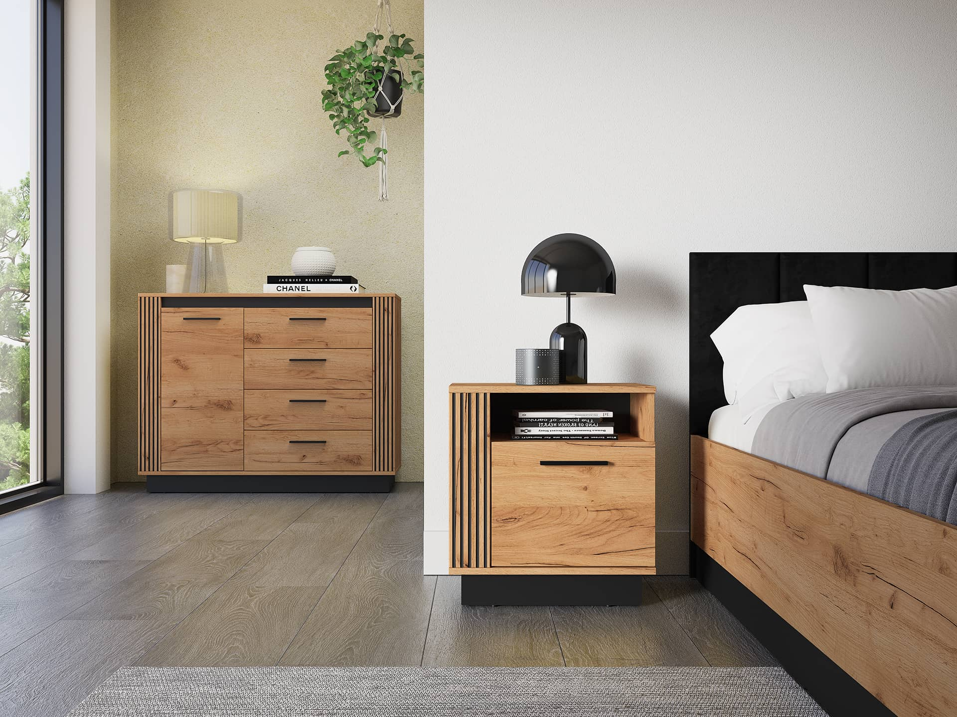 Naktinis staliukas VASCA, 50x35x55 cm