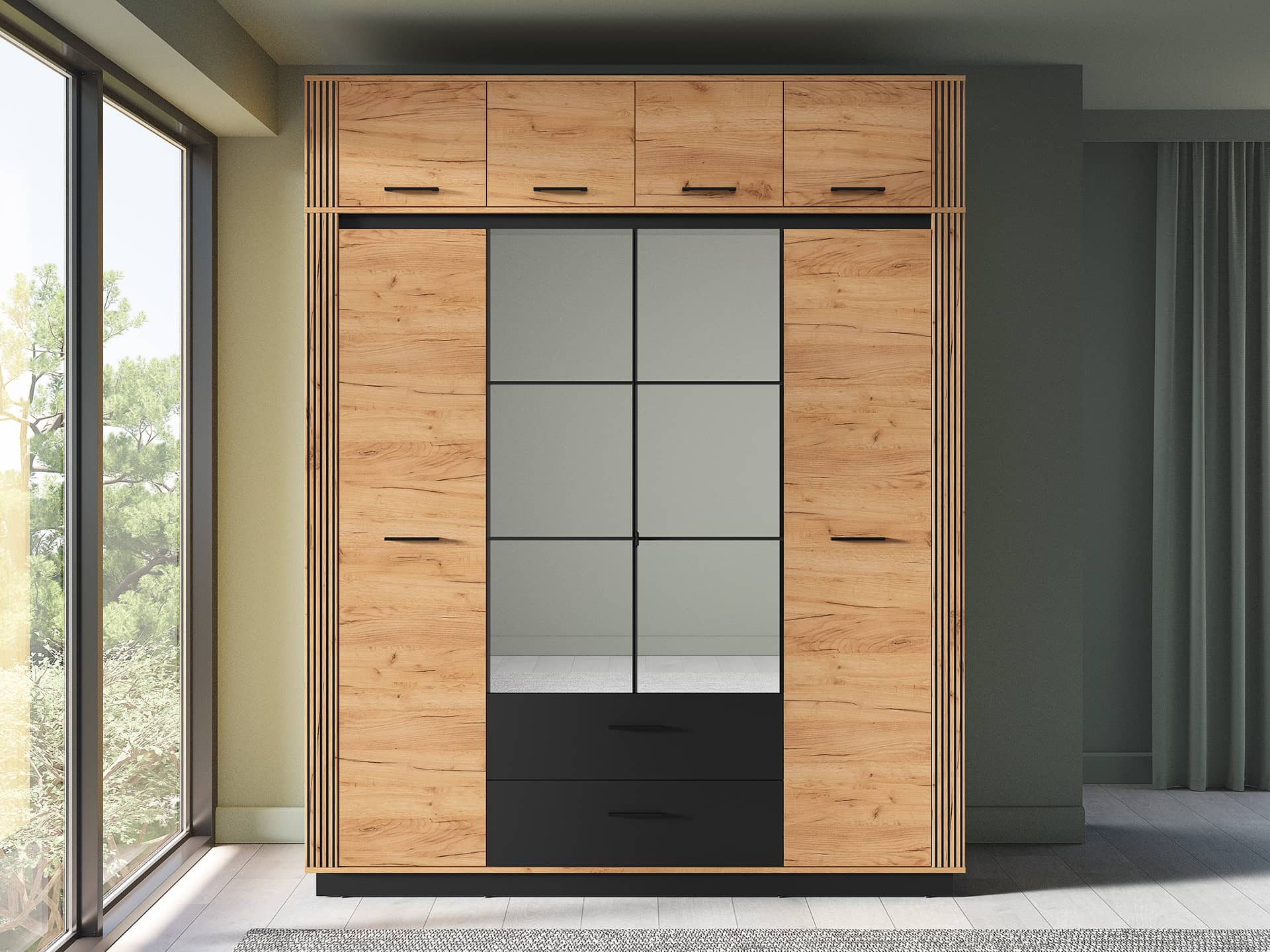 Antresolė spintai VASCA, 200x58x40 cm