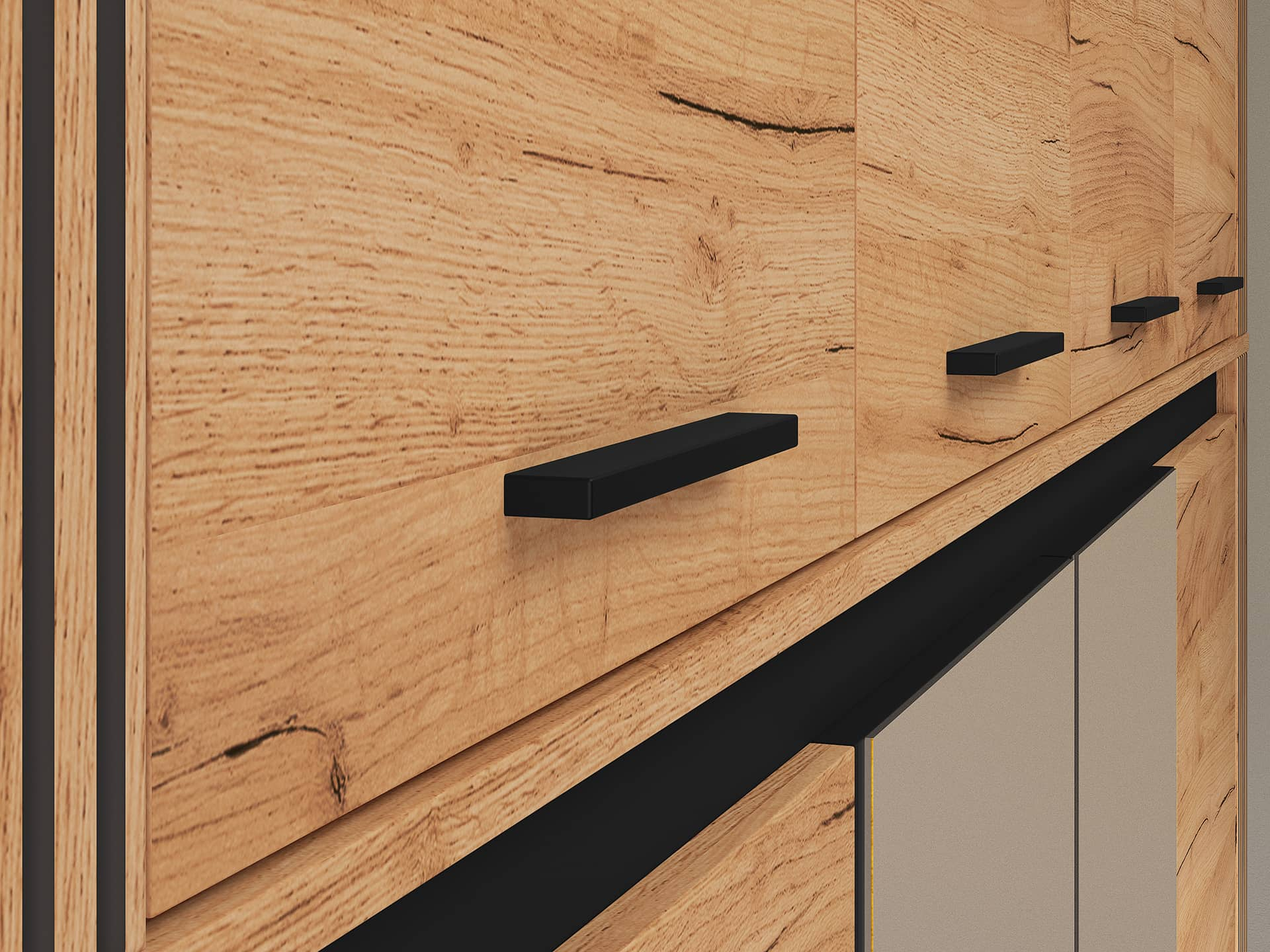 Antresolė spintai VASCA, 200x58x40 cm