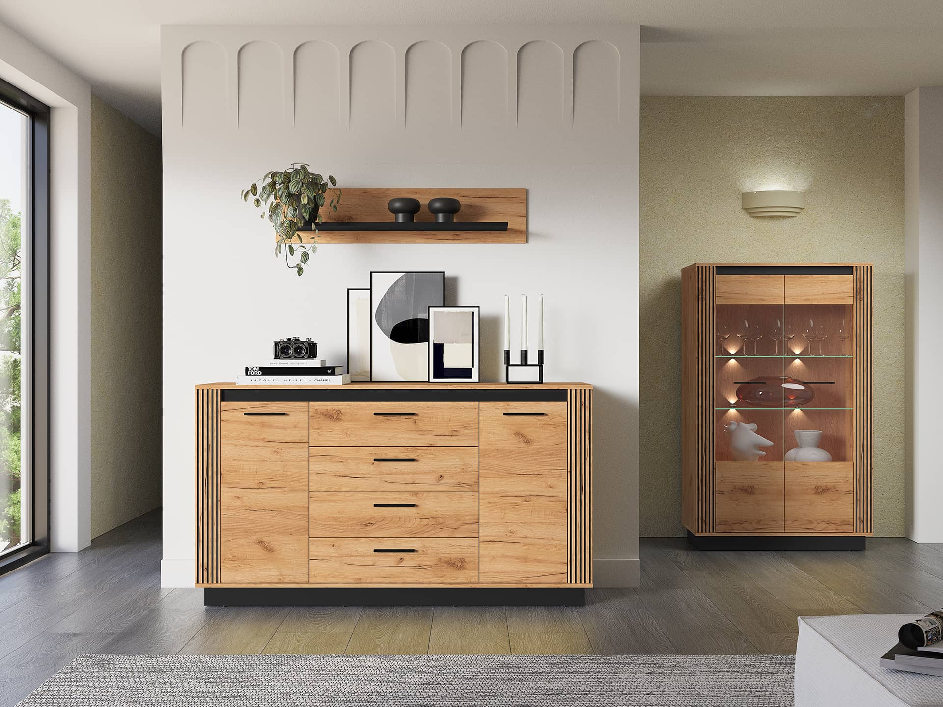 Pakabinama lentyna VASCA, 110x22x24 cm