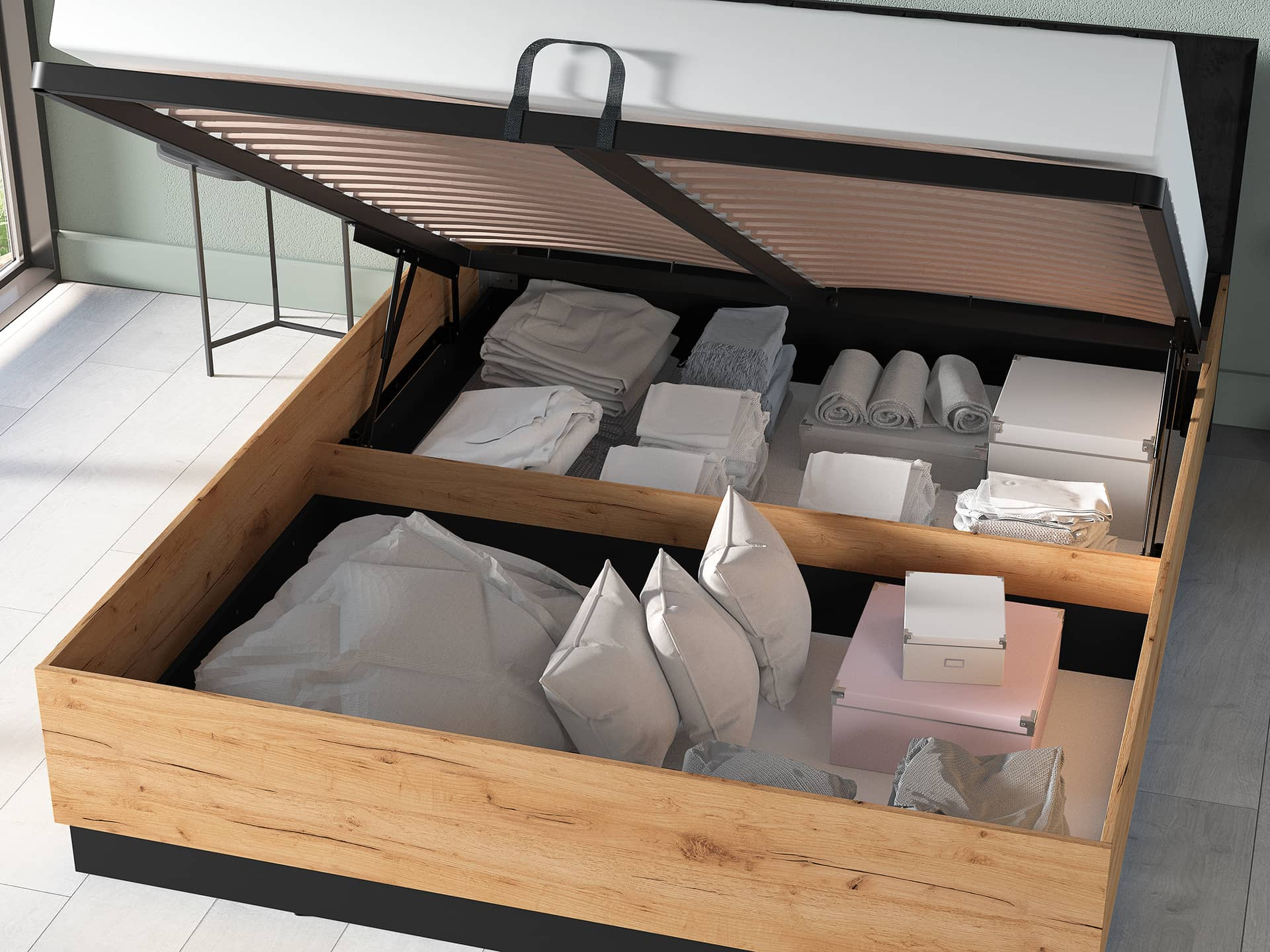 Lova 160 cm VASCA PLUS, 165x208x90 cm