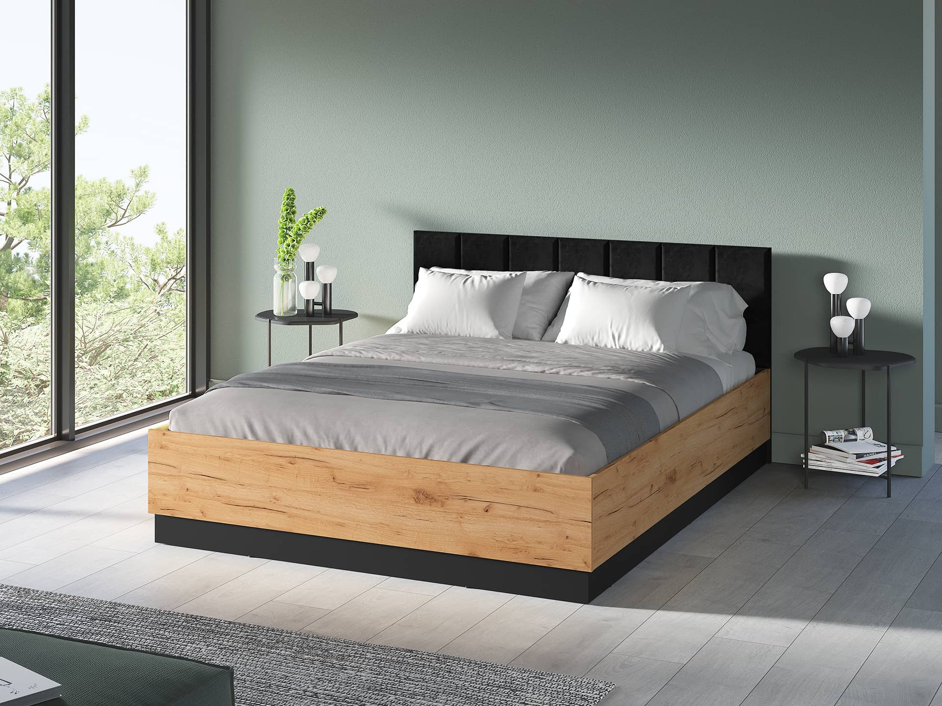 Lova 160 cm VASCA PLUS, 165x208x90 cm