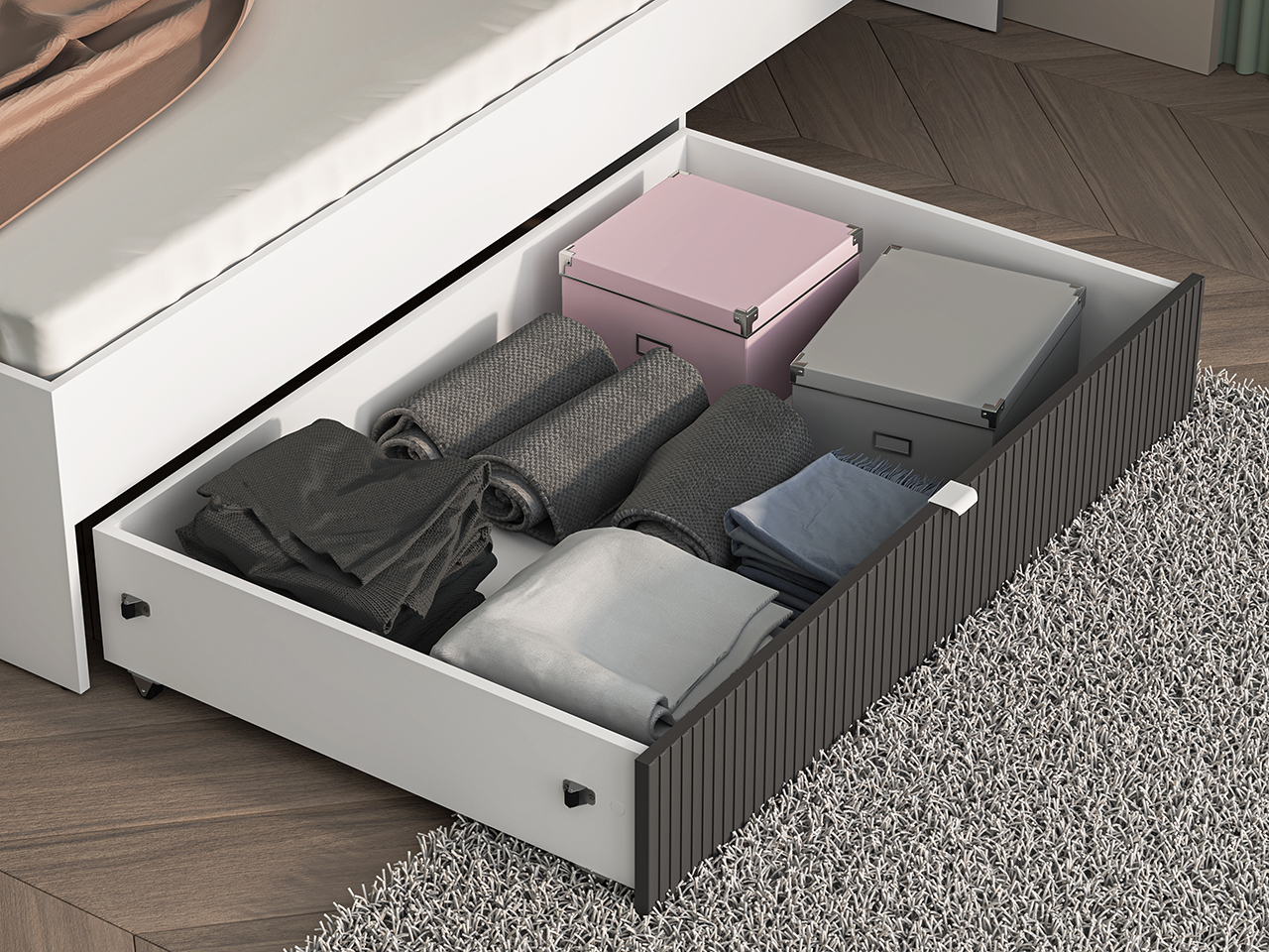 Lova 90 cm TORIA, 94x207x90 cm