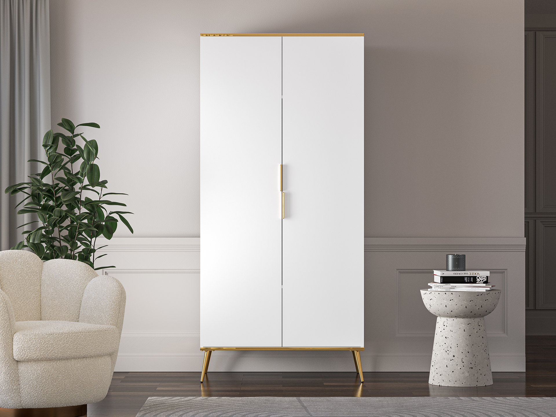 Dvidurė spinta VITERA, 92x53x195 cm