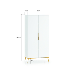 Dvidurė spinta VITERA, 92x53x195 cm