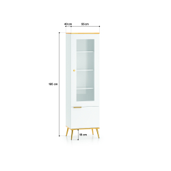 Siaura vitrina VITERA, 55x40x195 cm
