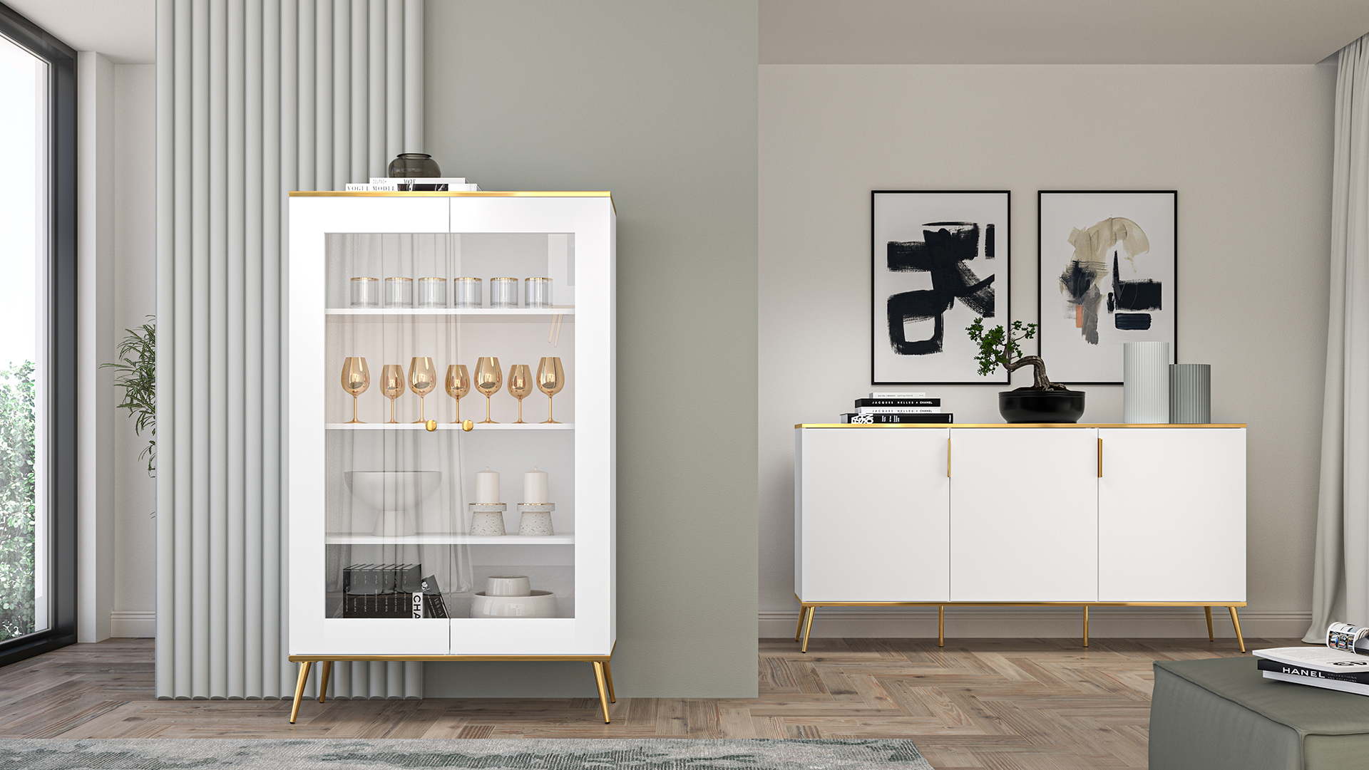 Vitrina VITERA, 92x40x152 cm