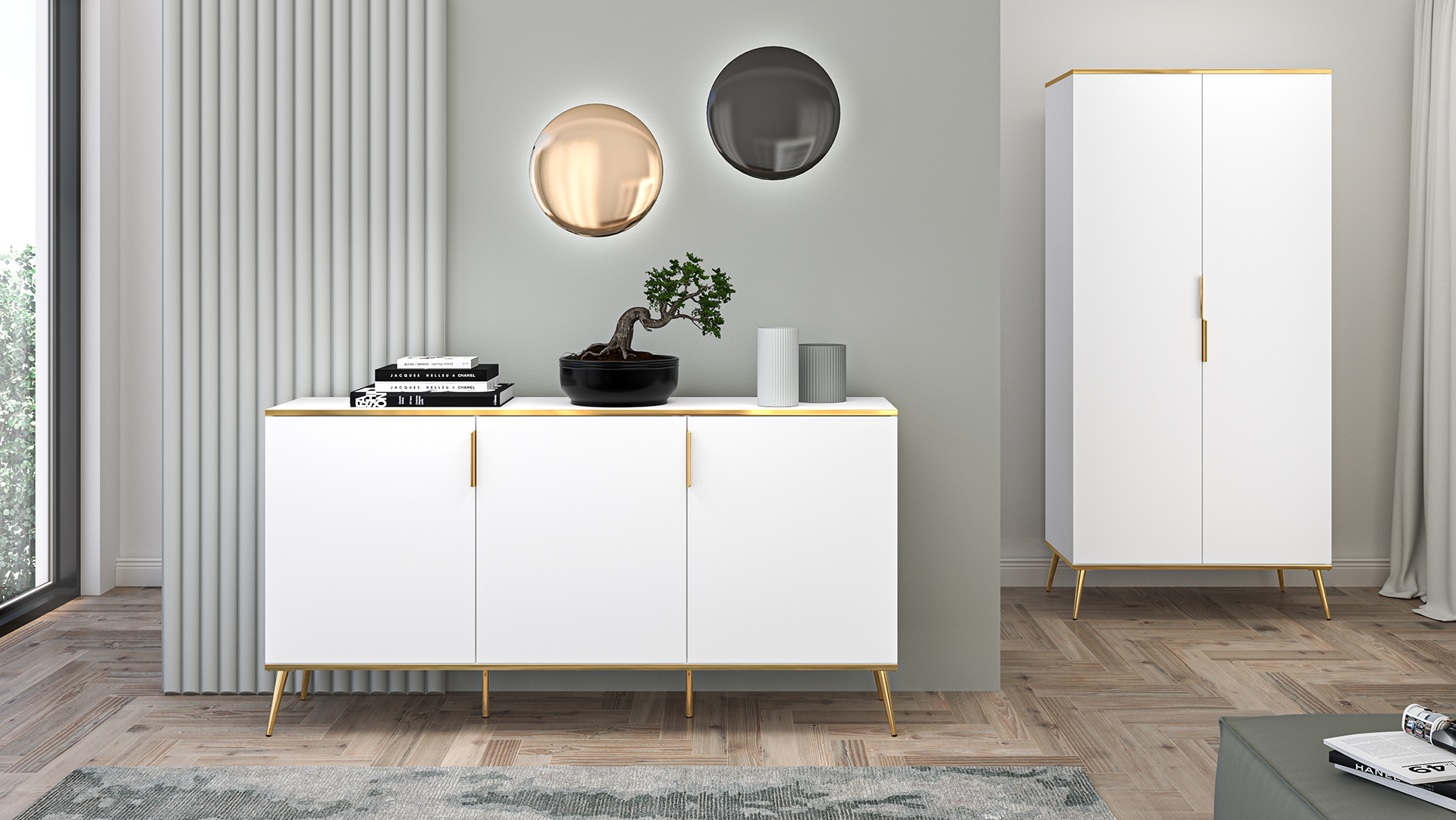 Spintelė VITERA, 170x40x88 cm