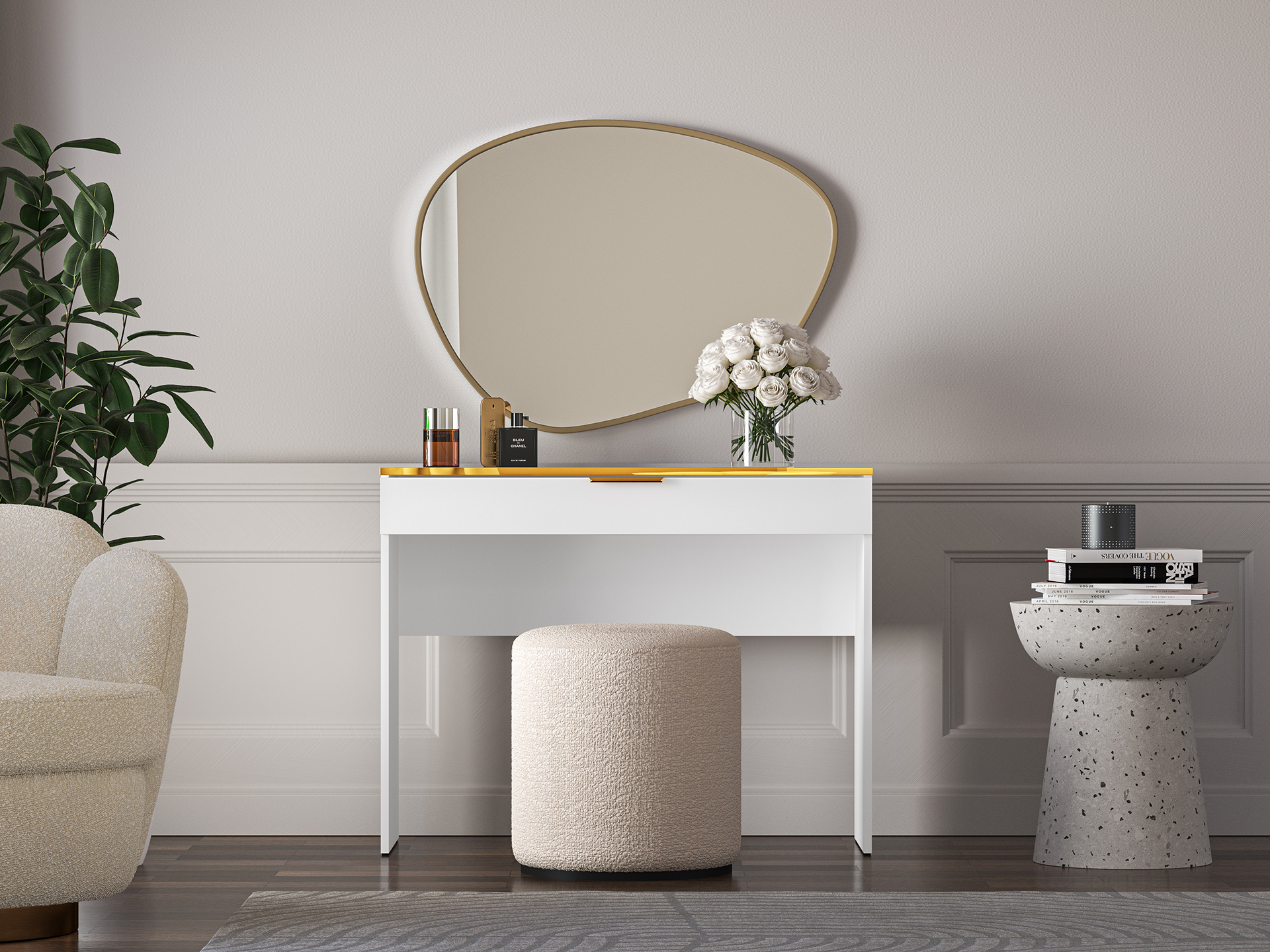 Kosmetinis staliukas VITERA, 100x40x79 cm