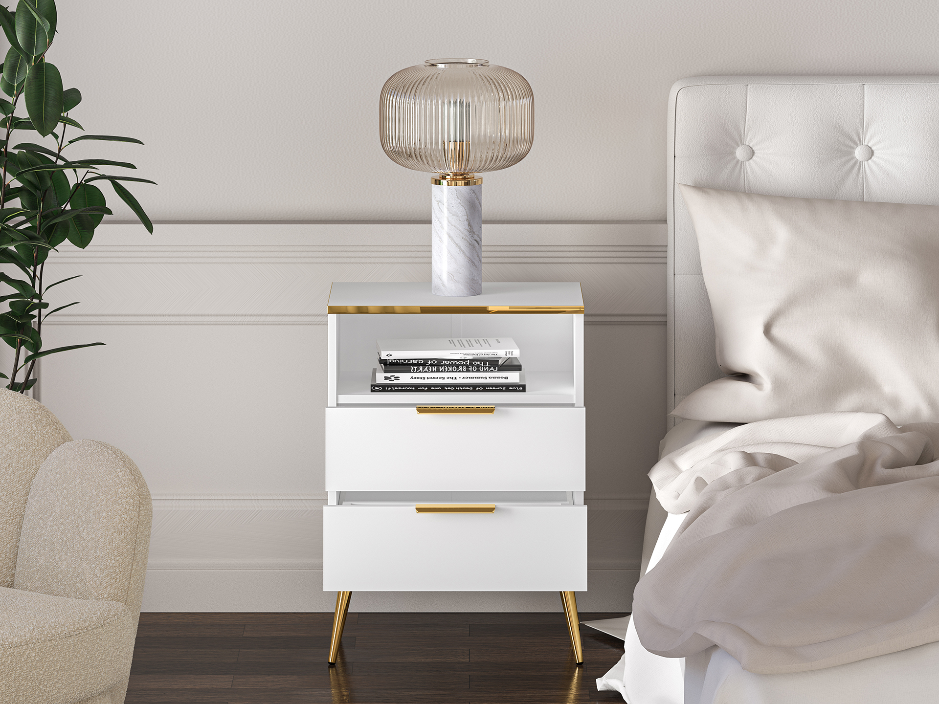 Naktinis staliukas VITERA, 50x34x70 cm