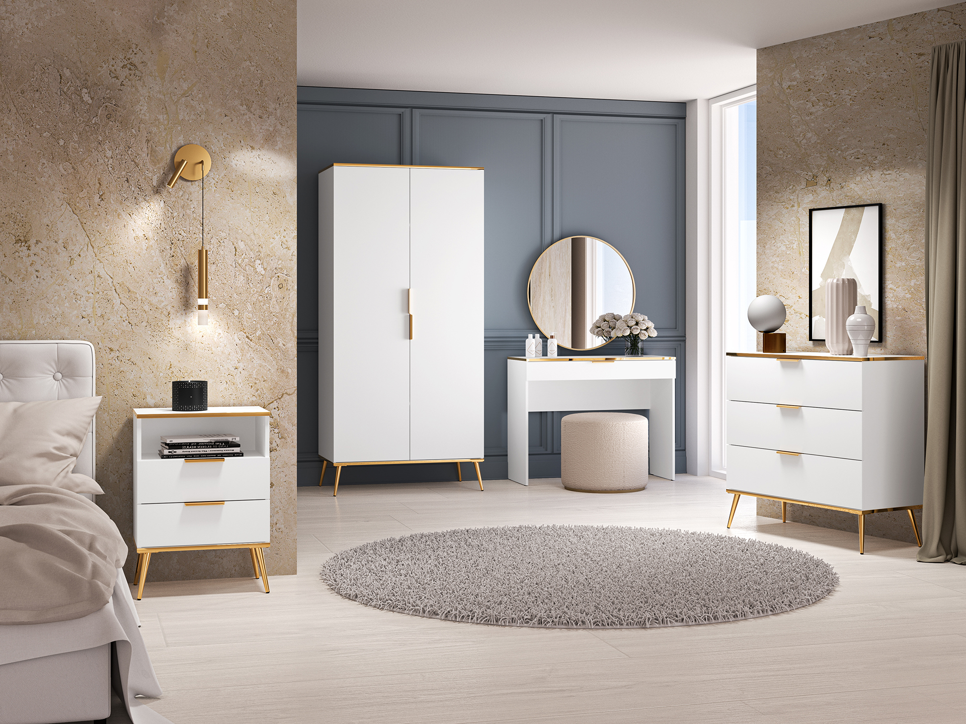 Naktinis staliukas VITERA, 50x34x70 cm