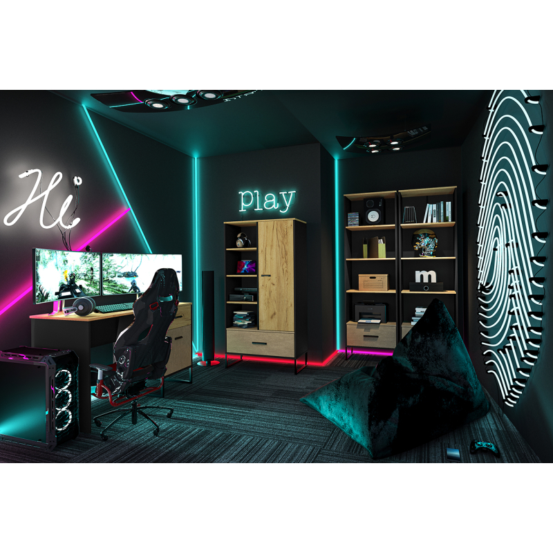 Knygų lentyna COLLO, 60x40x190 cm