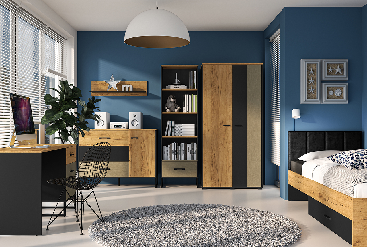 Knygų lentyna COLLO, 60x40x190 cm