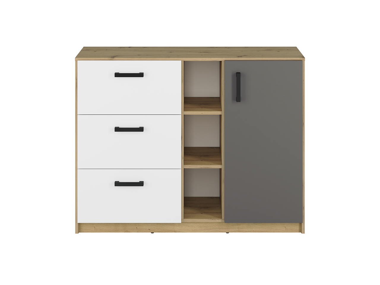 Komoda su lentynomis FINA, 120x42x93 cm