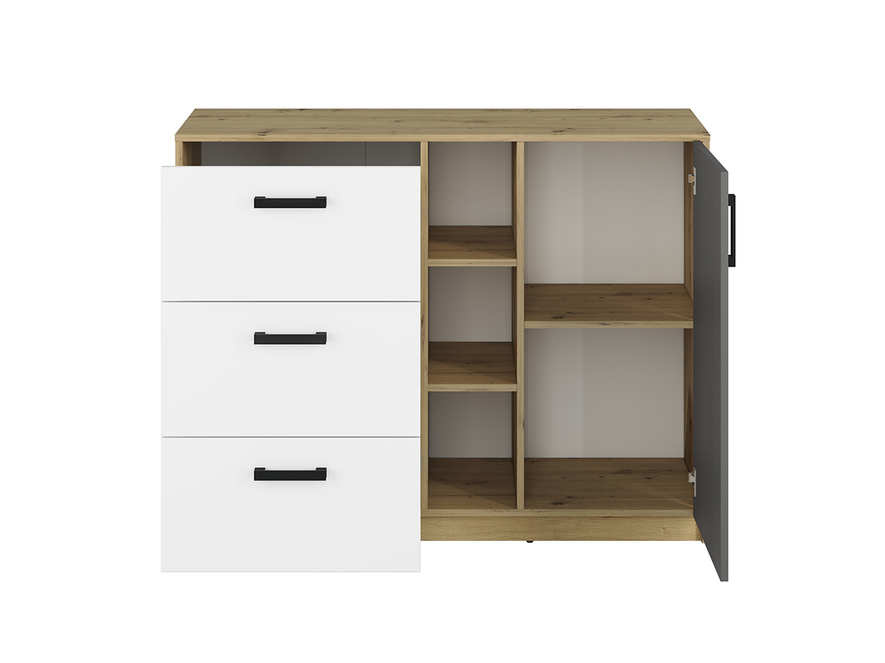 Komoda su lentynomis FINA, 120x42x93 cm