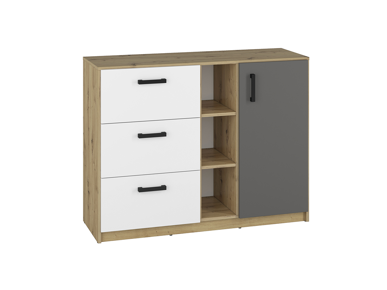 Komoda su lentynomis FINA, 120x42x93 cm