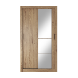 Dviejų durų spinta su veidrodžiu APER, ąžuolo, 120x60x215 cm