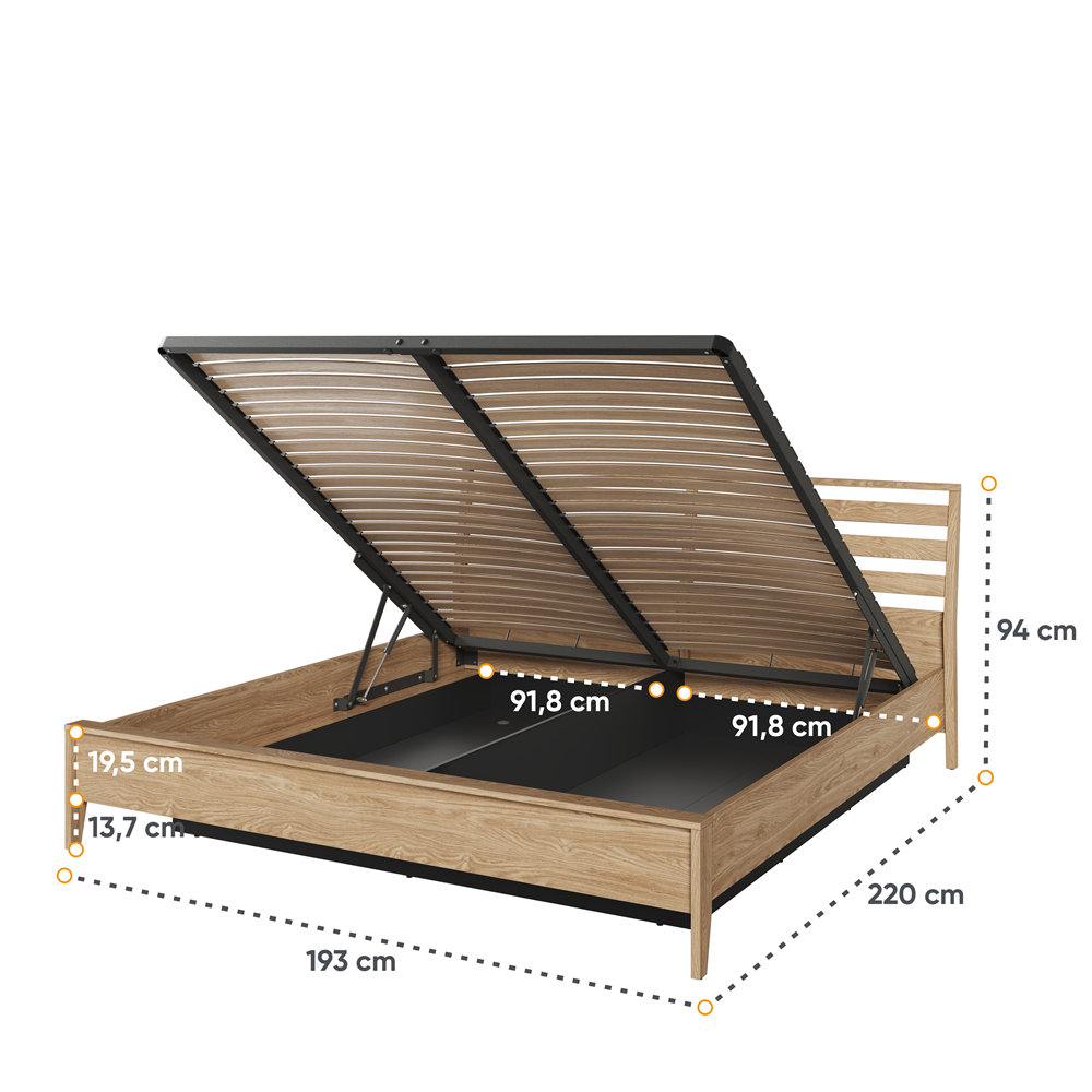 Lova 180 cm COZIE, 193x220x94 cm