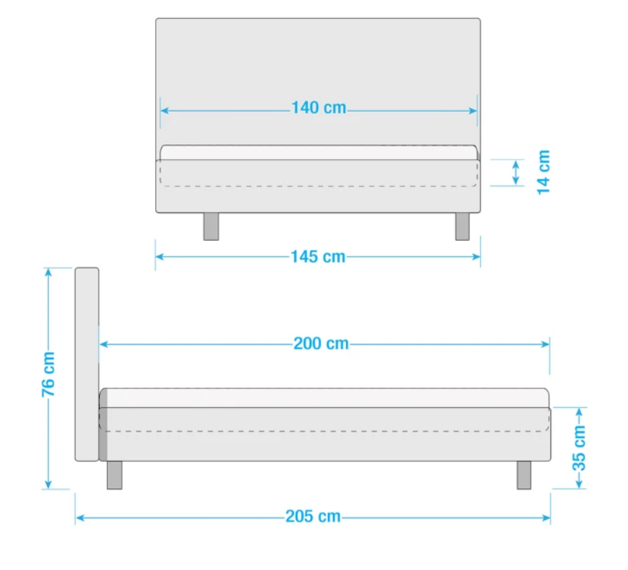 Lova 120/140 cm LUNA