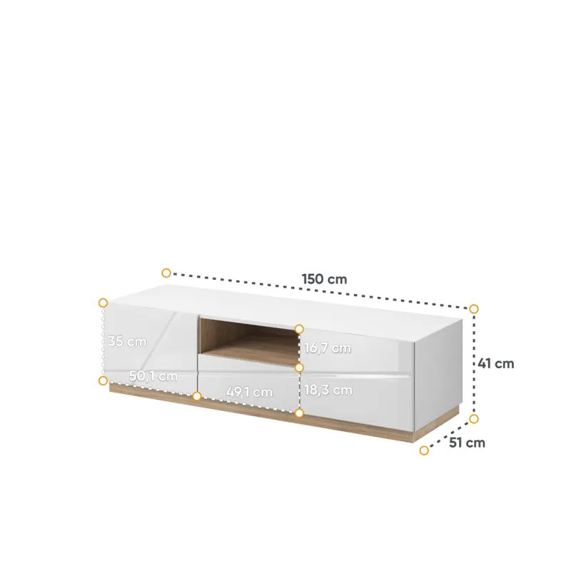 TV staliukas FUTTUR, 150x51x41 cm