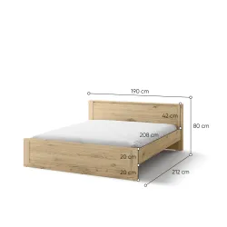 Lova 160/180 cm TIVOL, 190x212x80 cm