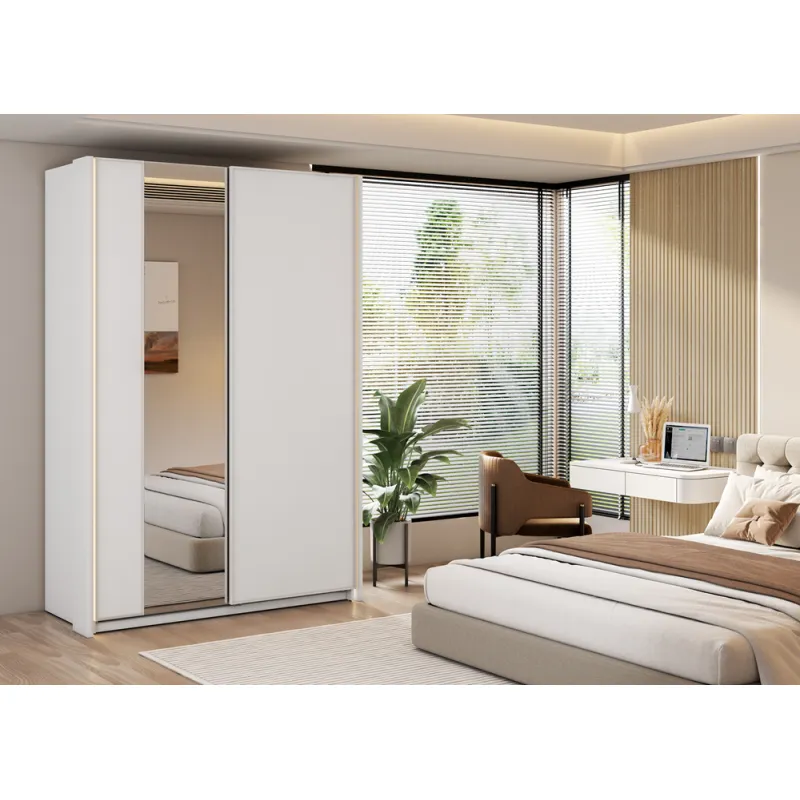 Stumdomų durų spinta su veidrodžiu MAXE, 150x71x235 cm