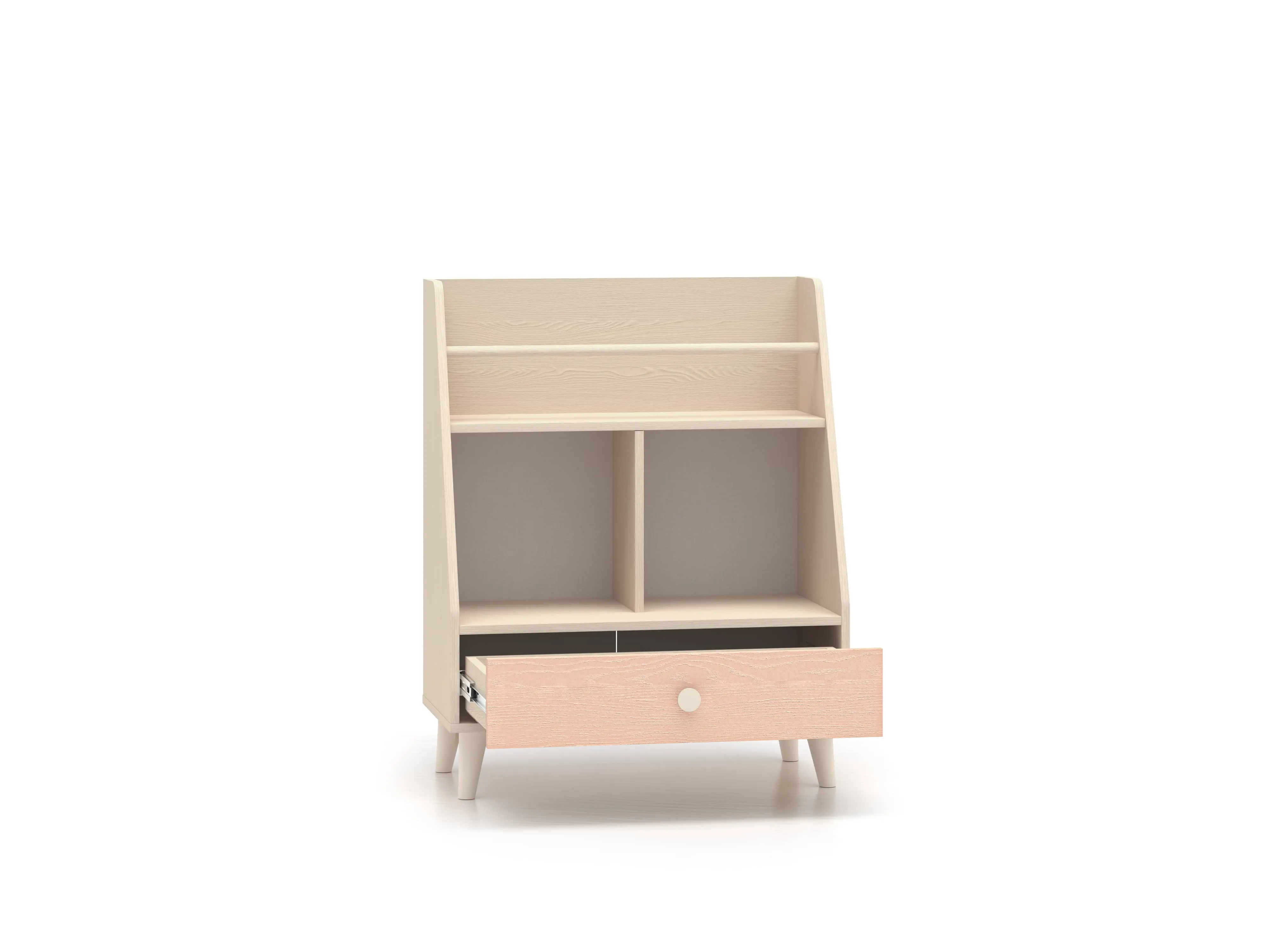 Knygų lentyna MEVE, rožinė, 72x36x90 cm