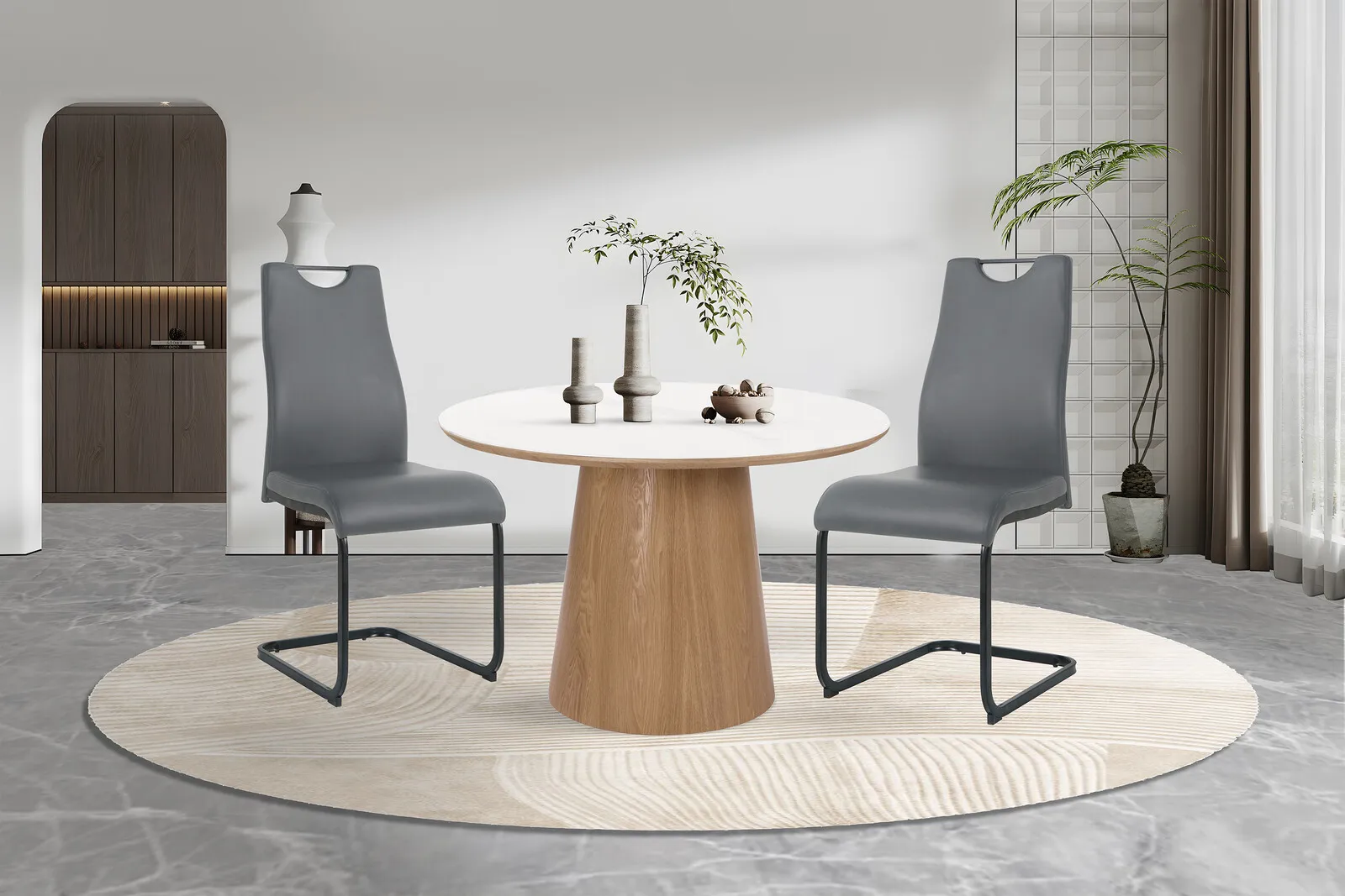 Kėdė MBL056, pilka, 42x56x98 cm