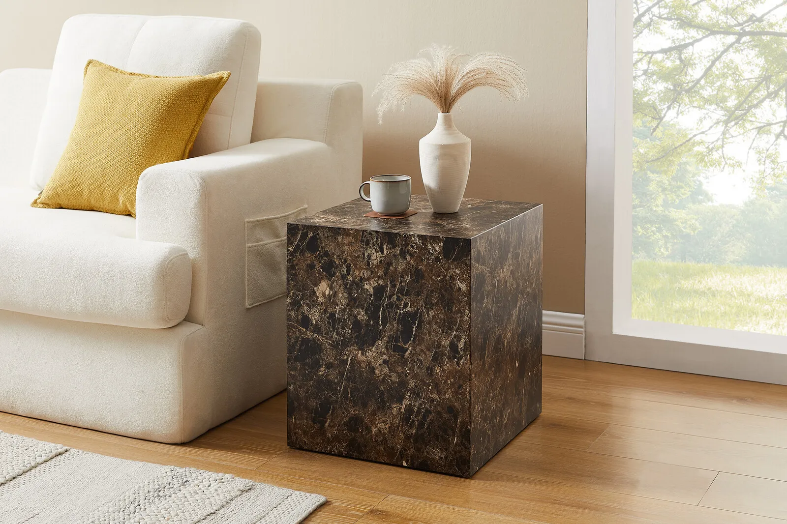 Žurnalinis staliukas SF018, 45x45x50 cm