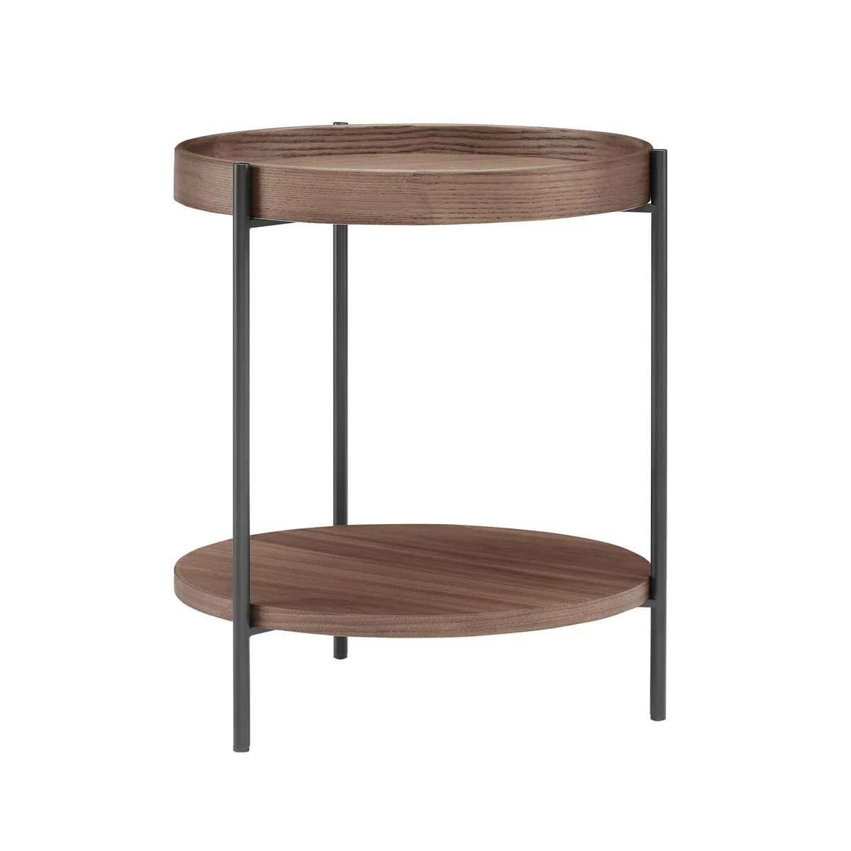 Žurnalinis staliukas SF367, riešutmedžio, 44x44x49 cm