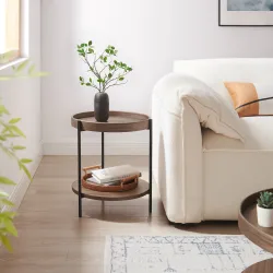 Žurnalinis staliukas SF367, riešutmedžio, 44x44x49 cm