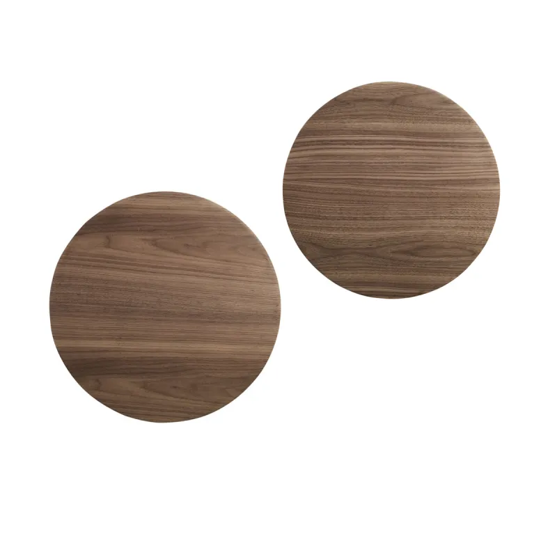 Žurnalinis staliukų komplektas SF575, riešutmedžio, 48x48x38 cm