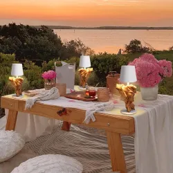 Stalinis bevielis įkraunamas LED šviestuvas SF278, 11x13x29 cm