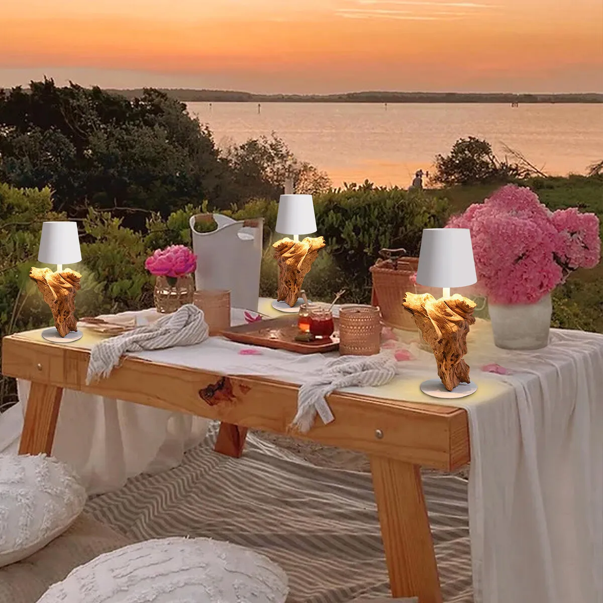 Stalinis bevielis įkraunamas LED šviestuvas SF278, 11x13x29 cm