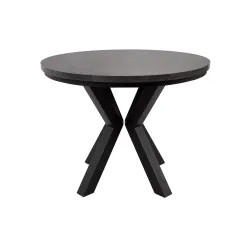 Apvalus pailginamas valgomojo stalas ROSTI, betono, 100-140x100x75 cm