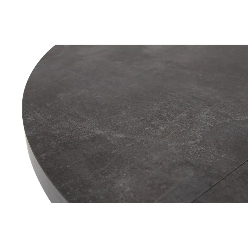 Apvalus pailginamas valgomojo stalas ROSTI, betono, 100-140x100x75 cm