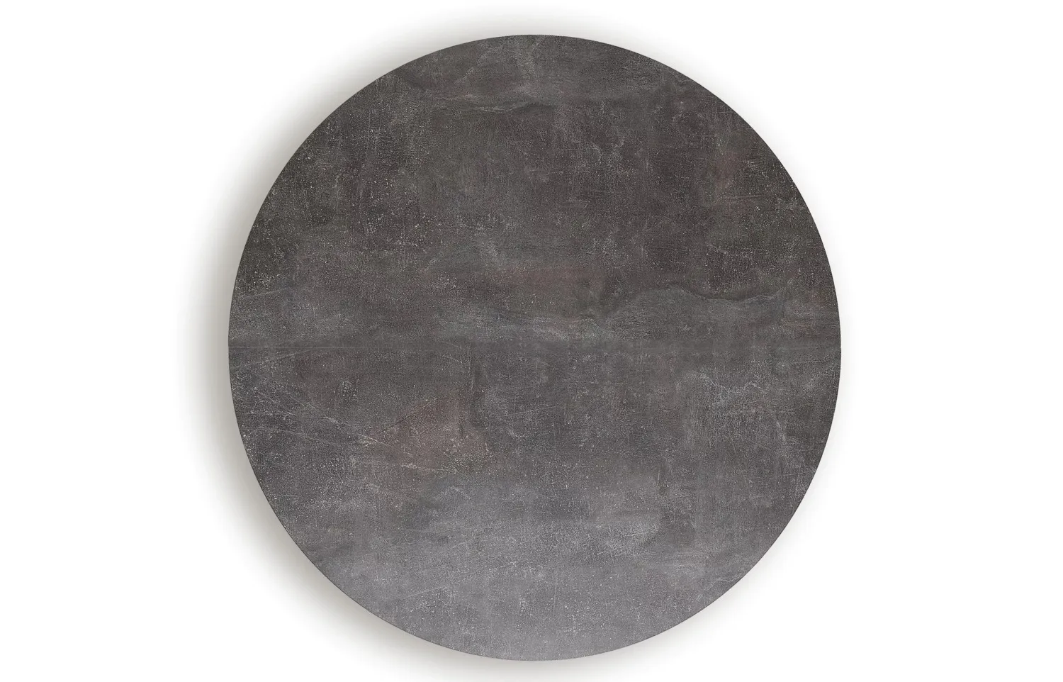 Apvalus pailginamas valgomojo stalas ROSTI, betono, 100-140x100x75 cm