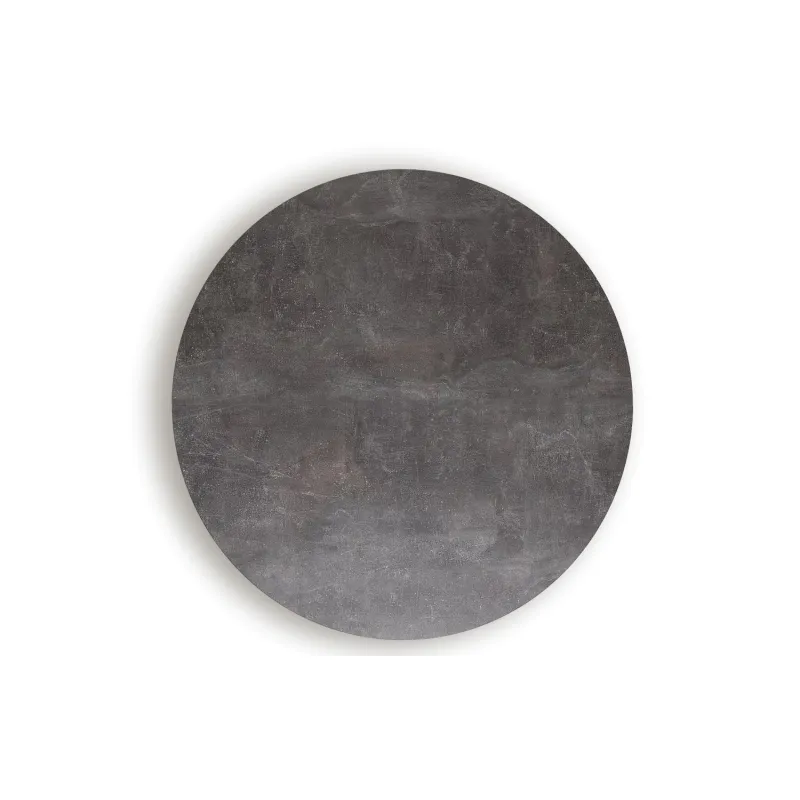 Apvalus pailginamas valgomojo stalas ROSTI, betono, 100-220x100x75 cm