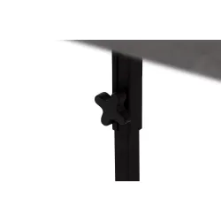 Apvalus pailginamas valgomojo stalas ROSTI, betono, 100-220x100x75 cm