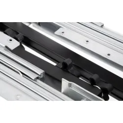 Apvalus pailginamas valgomojo stalas ROSTI, betono, 100-260x100x75 cm