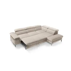 Minkštas kampas BLUE L, kairinis/dešininis, beige, 280x214x94 cm