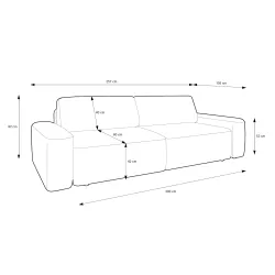 Sofa BOULO, 257x105x82 cm