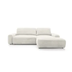 Minkštas kampas CORDI, ivory, kairinis/dešininis, 264x162x85 cm